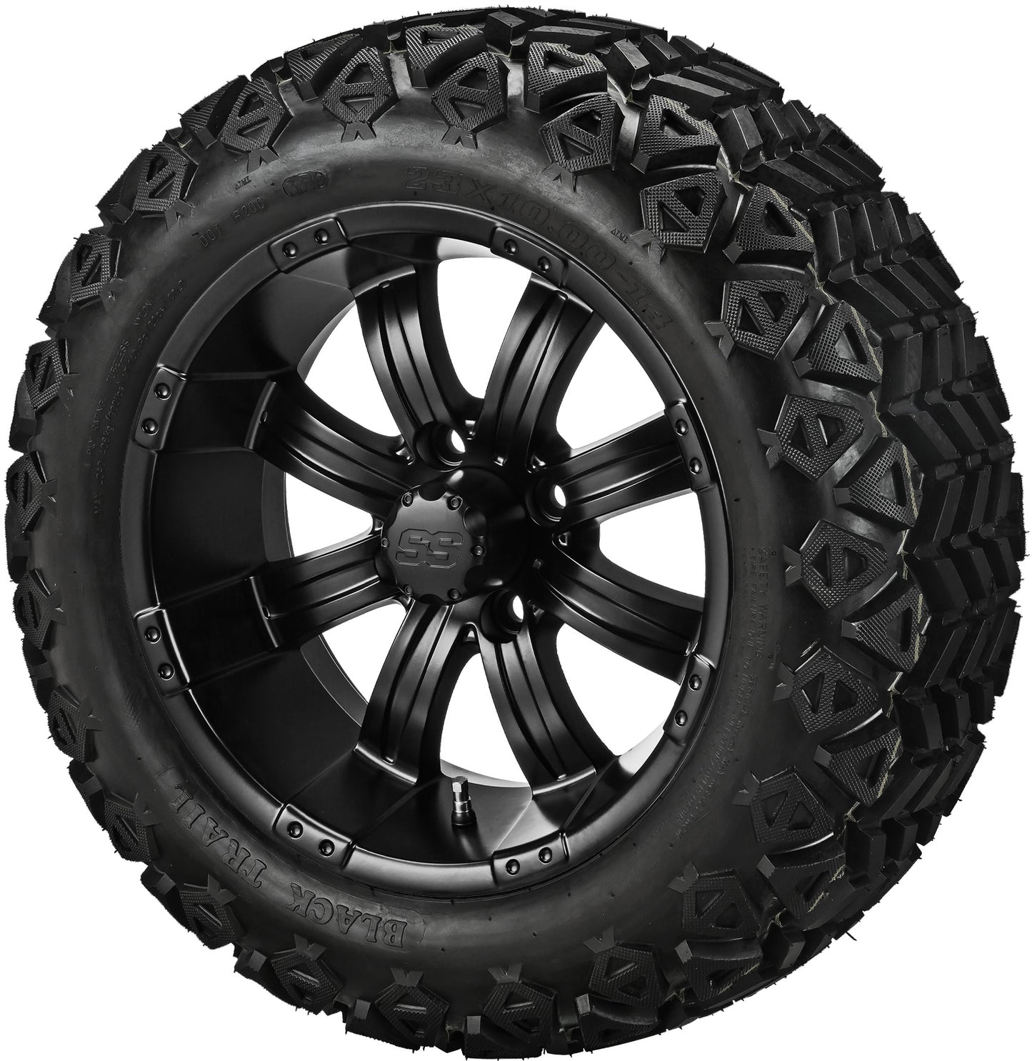 14" Casino Matte Black Wheel Lifted Tire
