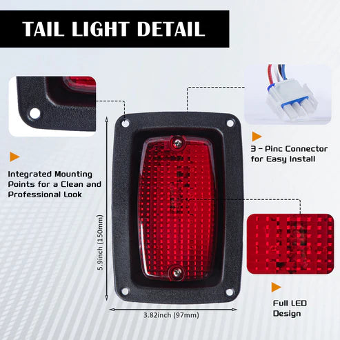 Club Car DS LED Light Kit. Tail light. Tail lamp