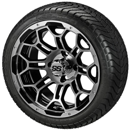 14" Hercules Black & Machined Wheel Low Profile