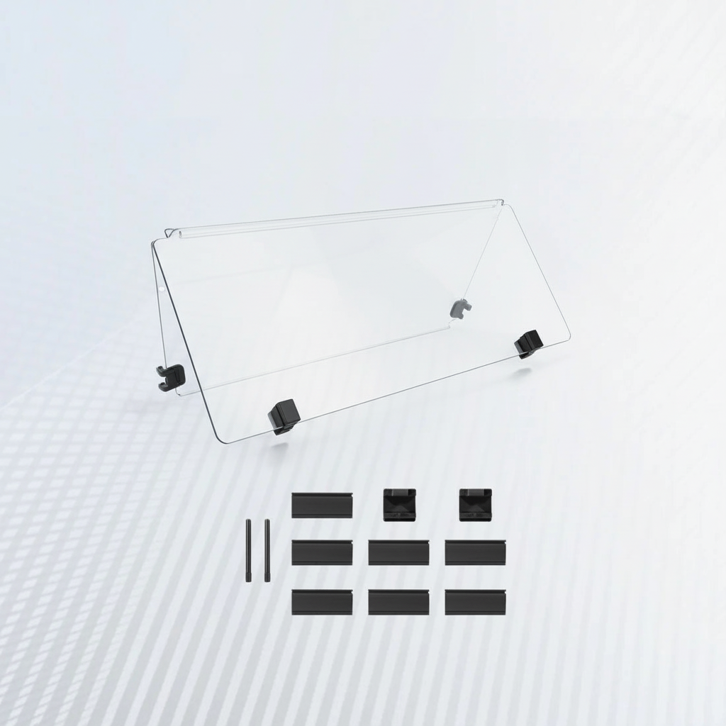 Clear acrylic sheet with black clips club car ds