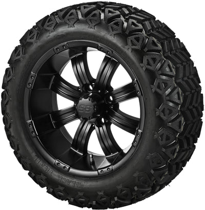 14" Casino Matte Black Wheel Lifted Tire