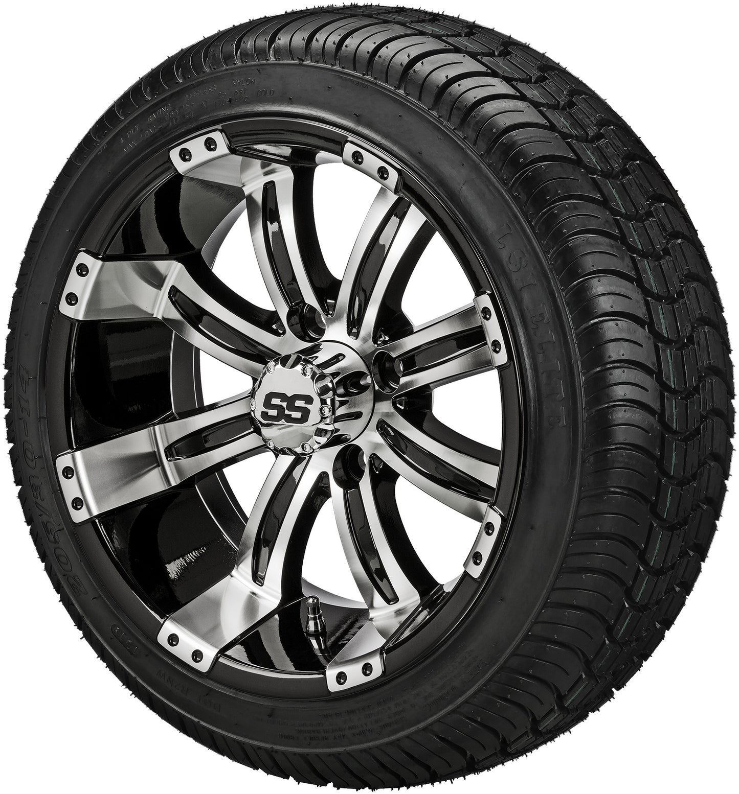 14" Casino Black & Machined Wheel Low Profile