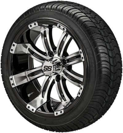 14" Casino Black & Machined Wheel Low Profile