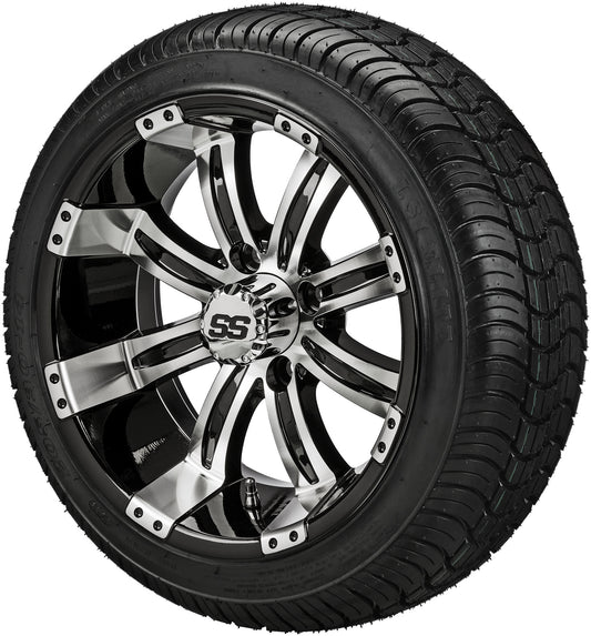 14" Casino Black & Machined Wheel Low Profile