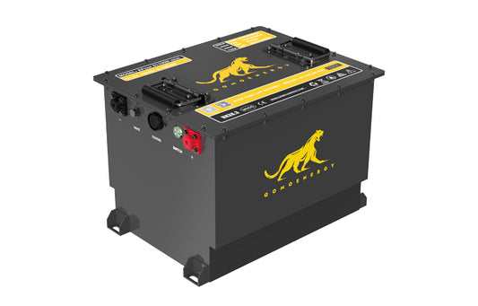 lithium 51v 100ah qomolander. 48v black and gold