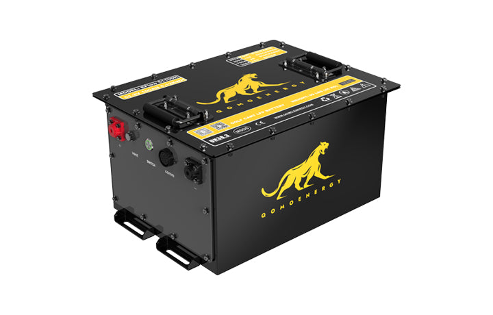lithium 51v 100ah qomolander. 48v black and gold
