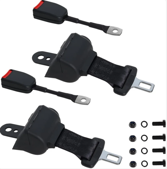 Golf Cart Retractable Seat Belt Kit (2-Pack)