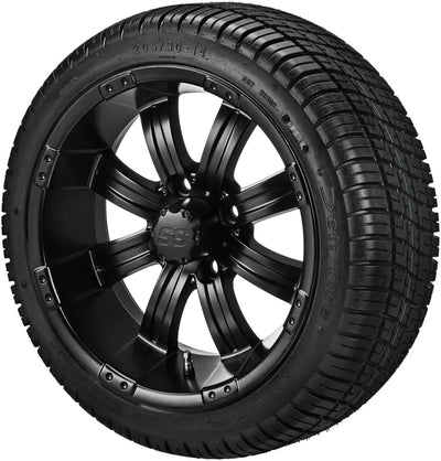 14" Casino Matte Black Wheel Low Profile