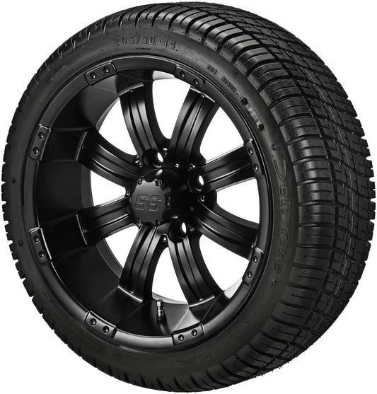 14" Casino Matte Black Wheel Low Profile