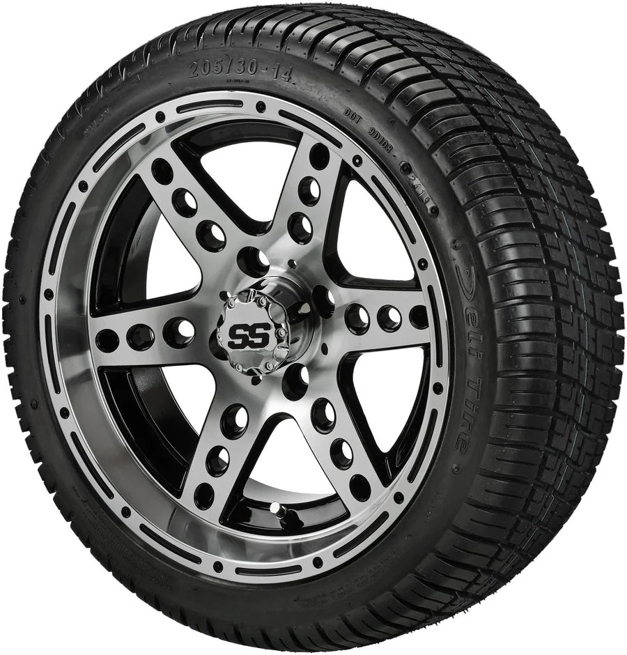 14" Chaos Black & Machined Wheel Low Profile
