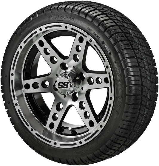 14" Chaos Black & Machined Wheel Low Profile