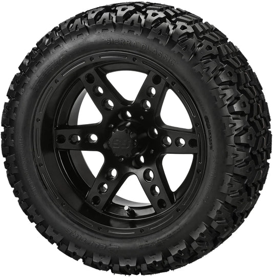 14" Chaos Matte Black Wheel Lifted Tire