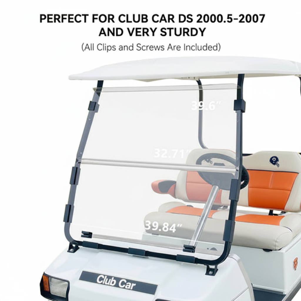 clear acrylic sheet with black clips club car ds