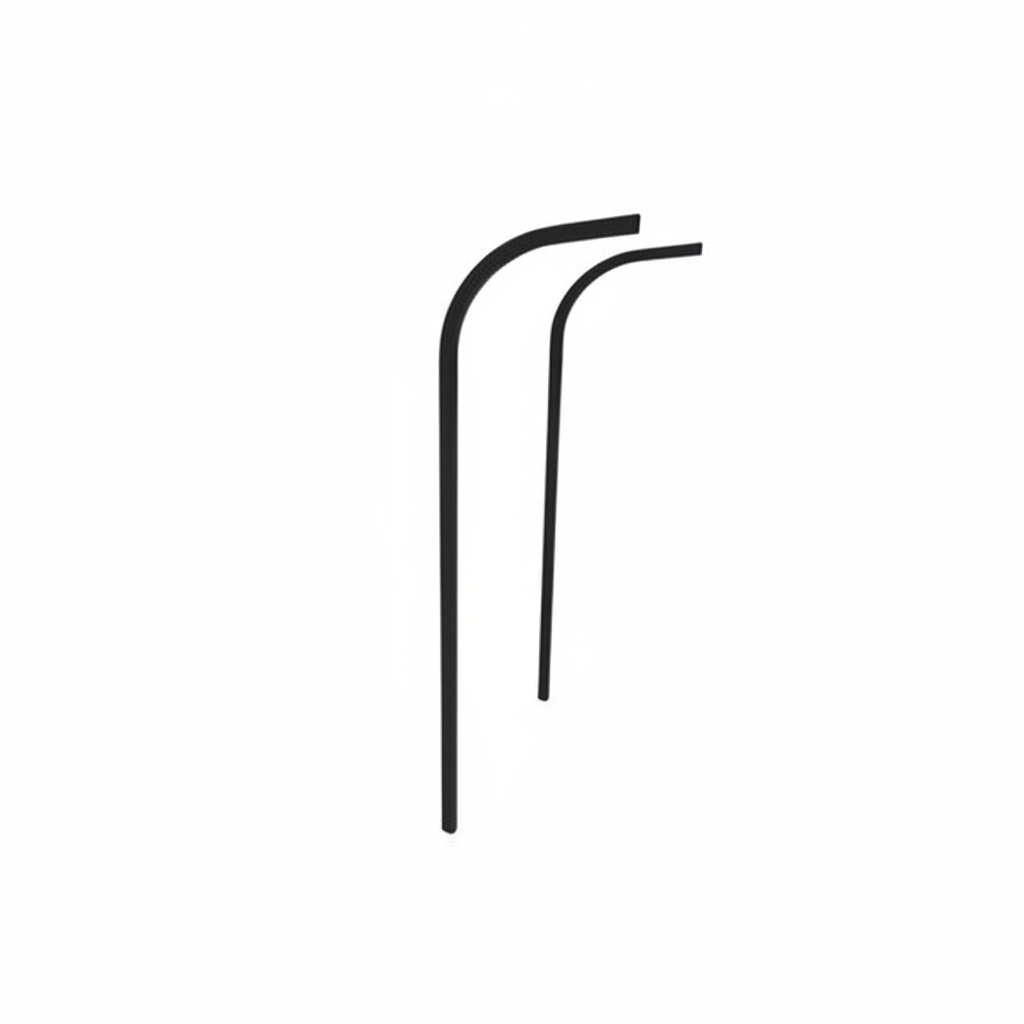 Candy cane rear roof strut set for extended golf cart top conversion - universal fit